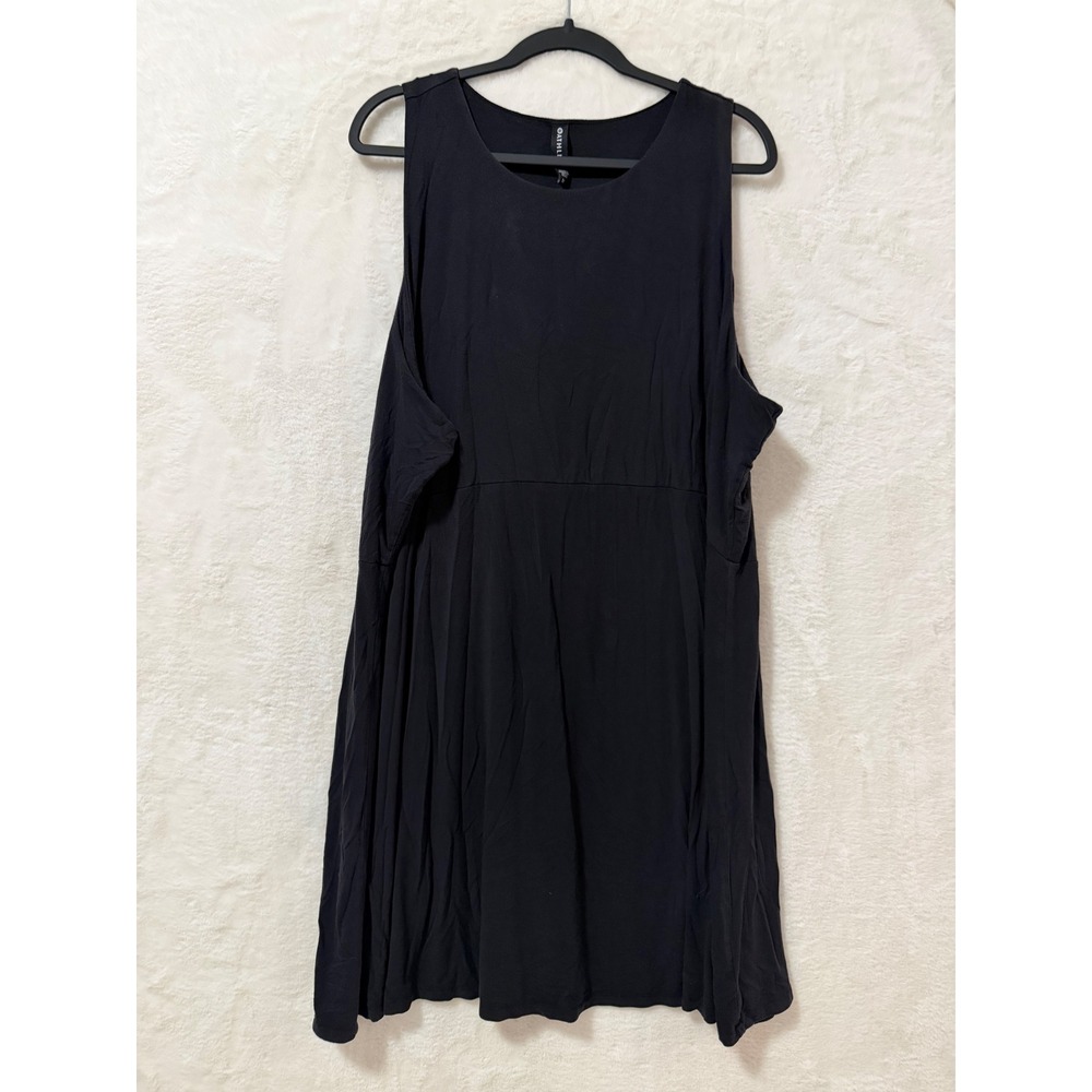 Athleta Black Modal Spandex Sleeveless Midi Dress Plus Size 3X 531173-00